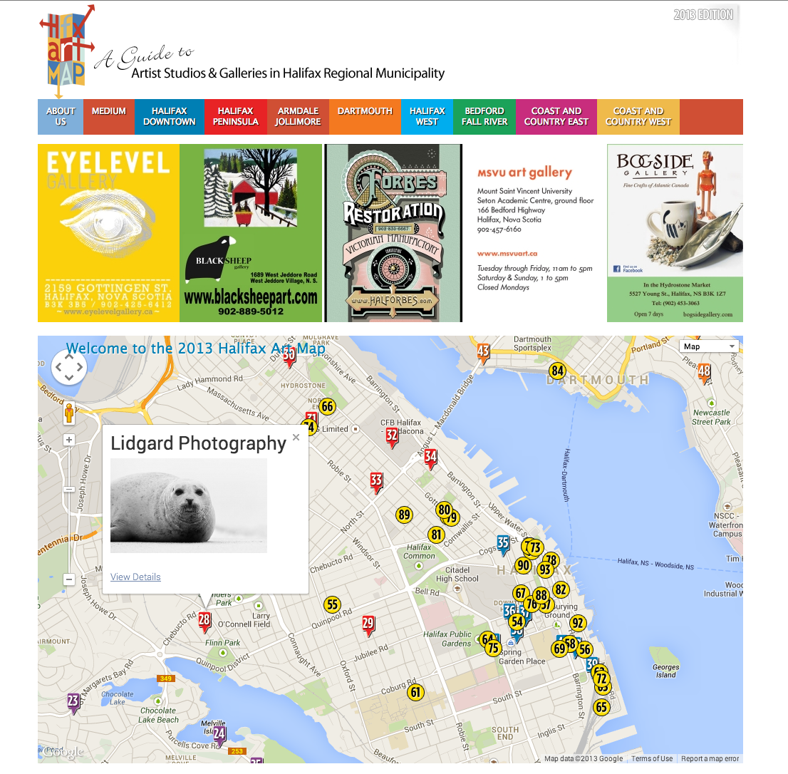 Halifax Art MapHalifax NS Eastwood Design