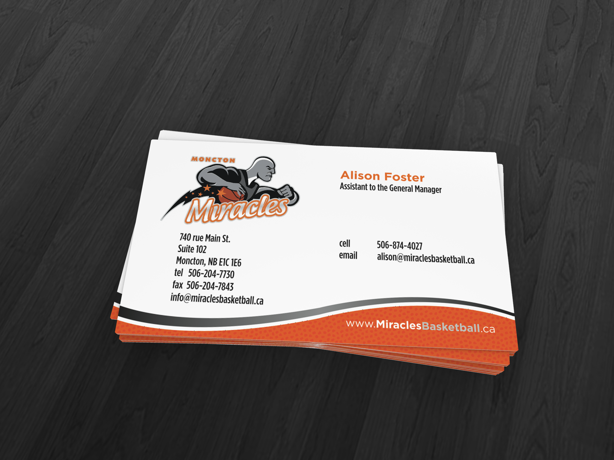 Moncton Miracles Business Card